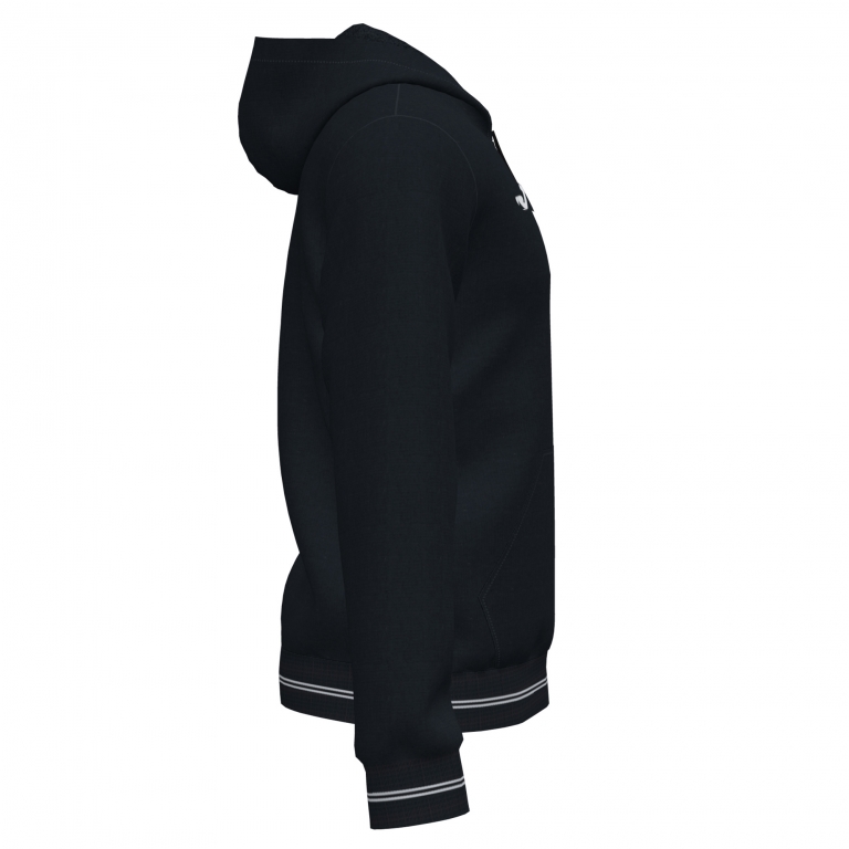 MIKINA S KAPUCÍ JOMA CAMPUS III | CELÝ ZIP | ČERNÁ