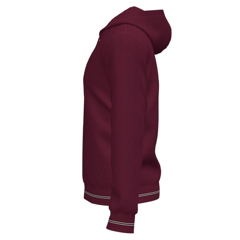 MIKINA S KAPUCÍ JOMA CAMPUS III | CELÝ ZIP | TMAVĚ ČERVENÁ