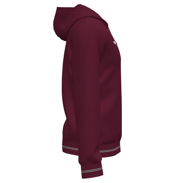 MIKINA S KAPUCÍ JOMA CAMPUS III | CELÝ ZIP | TMAVĚ ČERVENÁ
