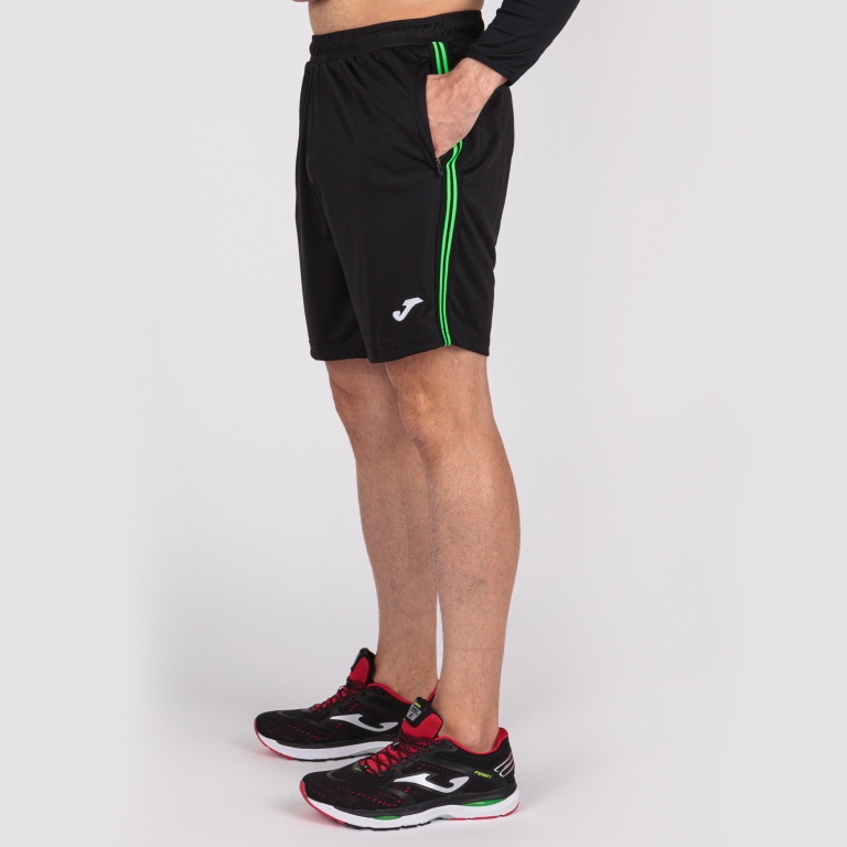BERMUDY JOMA CLASSIC | ČERNÁ - ZELENÁ NEON