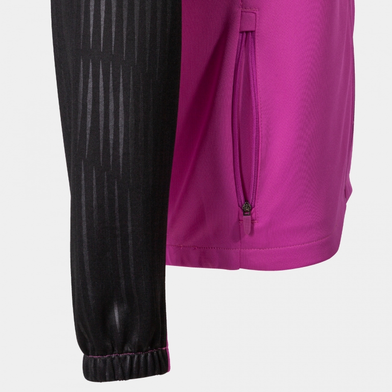 MIKINA SE ZIPEM DÁMSKÁ JOMA MONTREAL | RŮŽOVÁ FLUOR - ČERNÁ