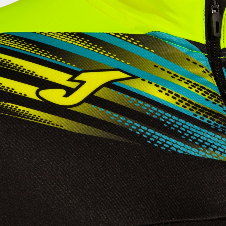 MIKINA S POLOZIPEM JOMA ELITE X | ČERNÁ - ŽLUTÁ FLUOR