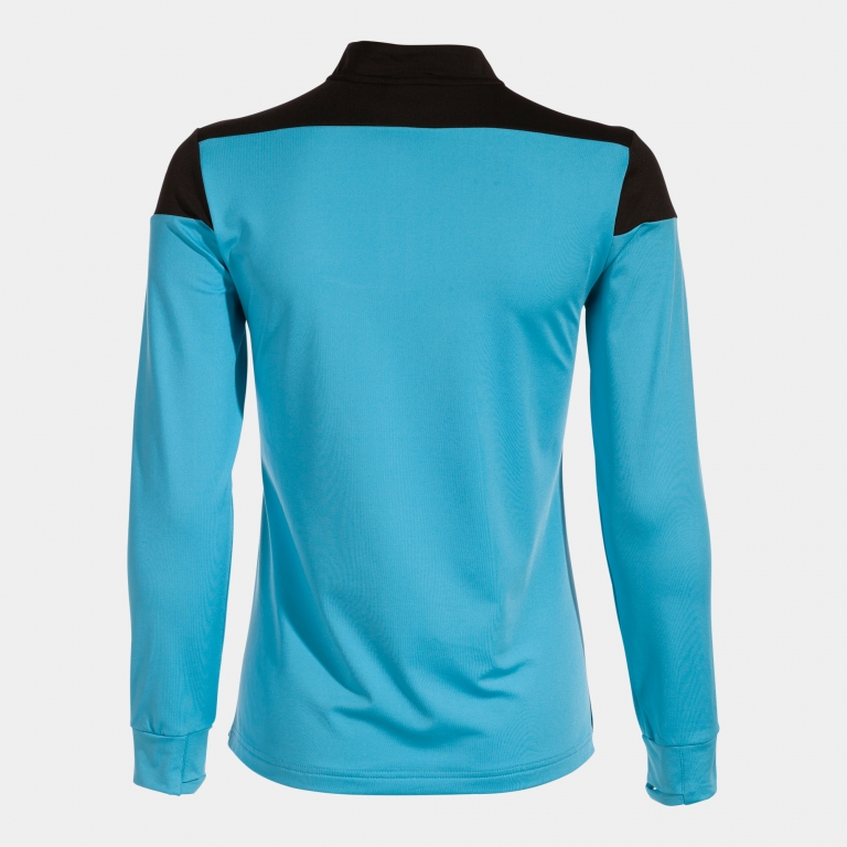 MIKINA DÁMSKÁ S POLOZIPEM JOMA ELITE X | TYRKYSOVÁ FLUOR - ČERNÁ