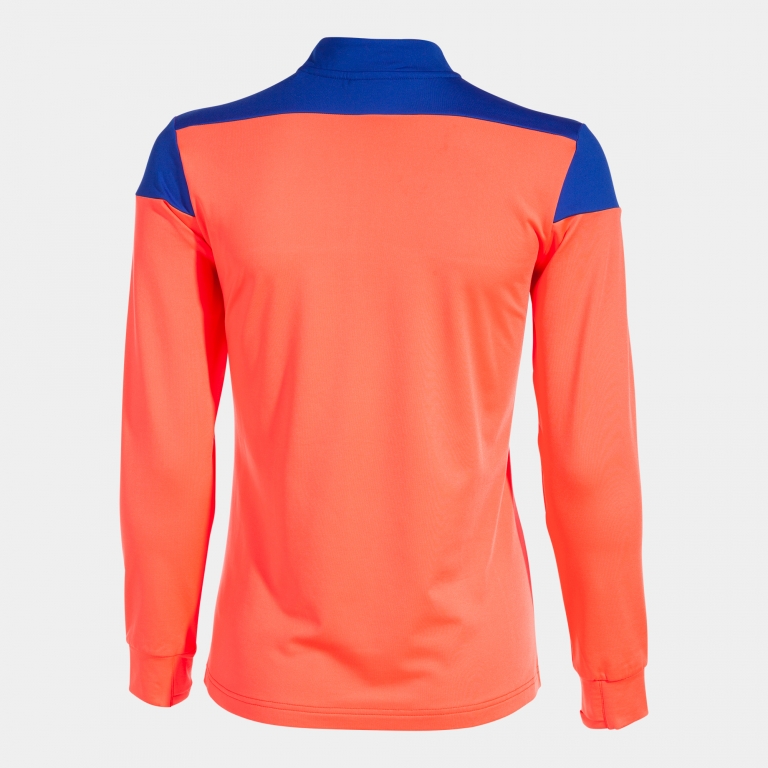 MIKINA DÁMSKÁ S POLOZIPEM JOMA ELITE X | KORÁLOVÁ FLUOR - MODRÁ
