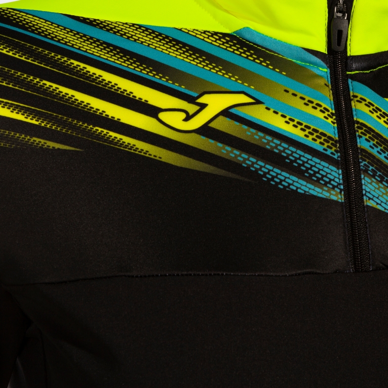MIKINA DÁMSKÁ S POLOZIPEM JOMA ELITE X | ČERNÁ - ŽLUTÁ FLUOR