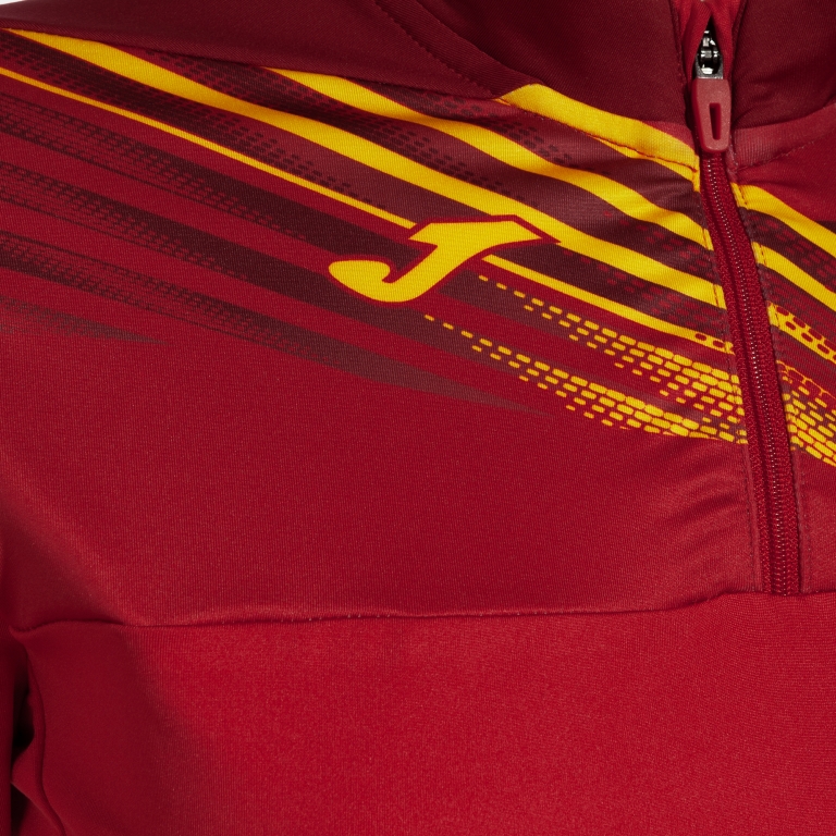 MIKINA DÁMSKÁ S POLOZIPEM JOMA ELITE X | ČERVENÁ