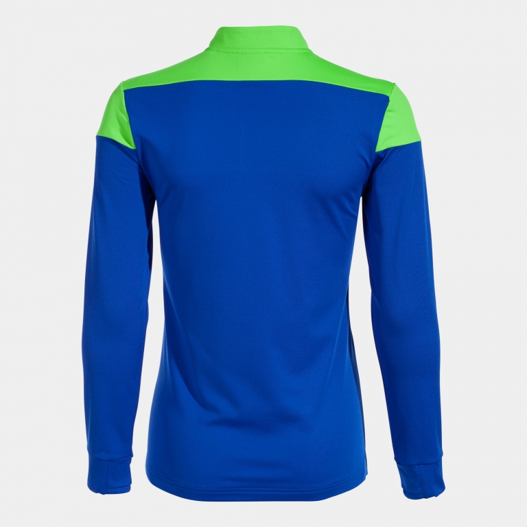 MIKINA DÁMSKÁ S POLOZIPEM JOMA ELITE X | MODRÁ - ZELENÁ FLUOR