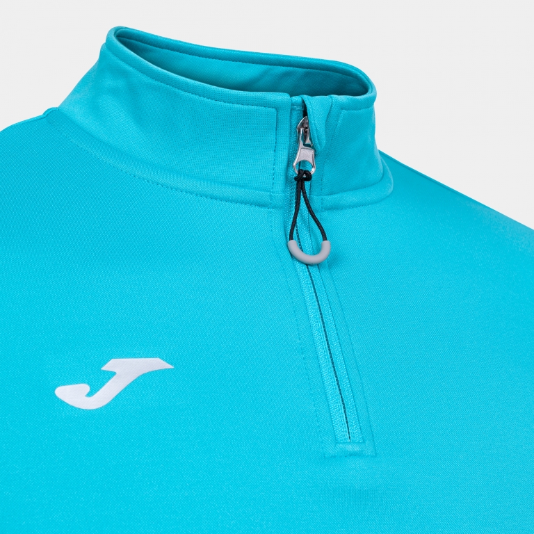 MIKINA S POLOZIPEM JOMA COMBI RUNNING NIGHT | TYRKYSOVÁ FLUOR