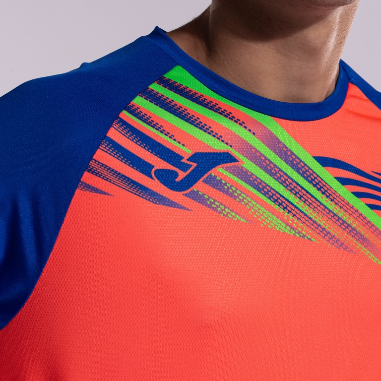 TRIKO JOMA ELITE X | KORÁLOVÁ FLUOR - MODRÁ